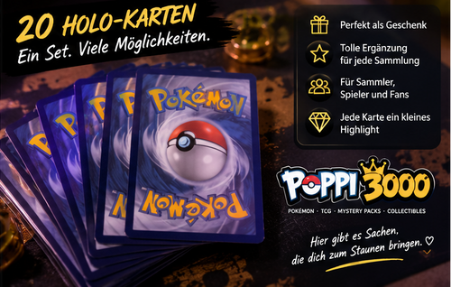 ✨Pokémon Karten Sammlung - 20 Karten mit verschiedenen Charakteren und Fähigkeiten für Sammler und Spieler