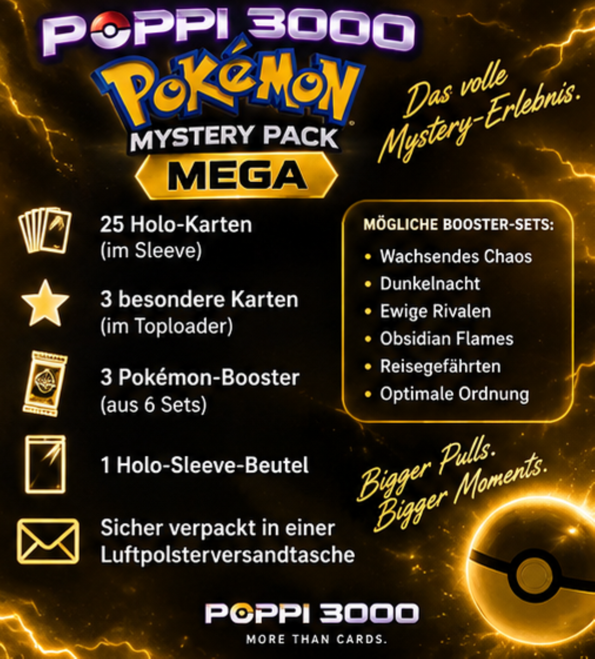 💥 POPPI 3000 – Pokémon Mystery Pack MEGA