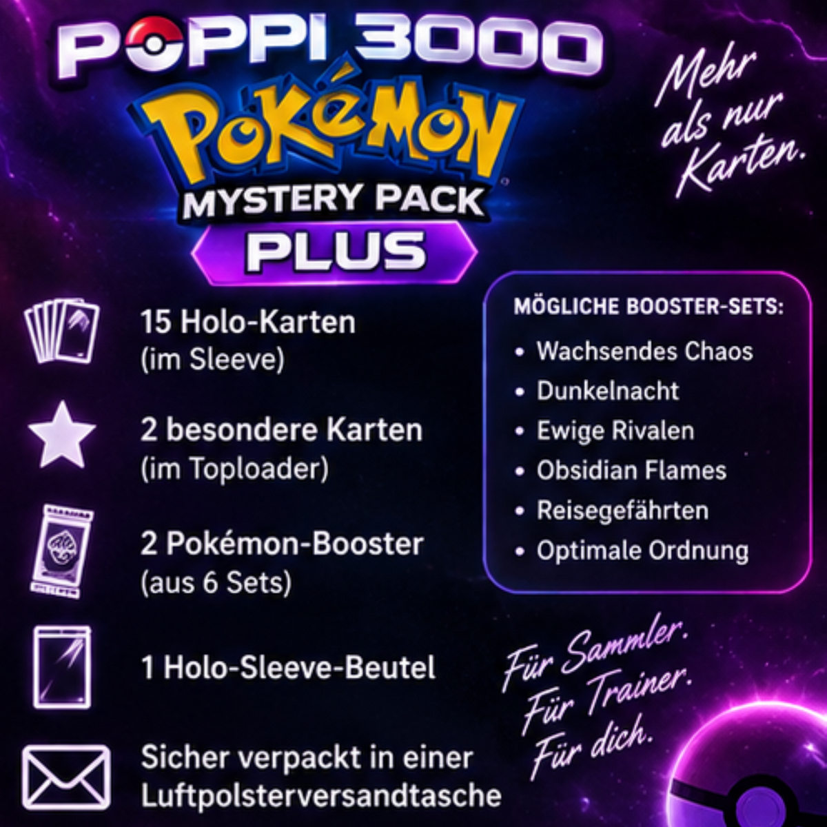 ✨POPPI 3000 – Pokémon Mystery Pack PLUS